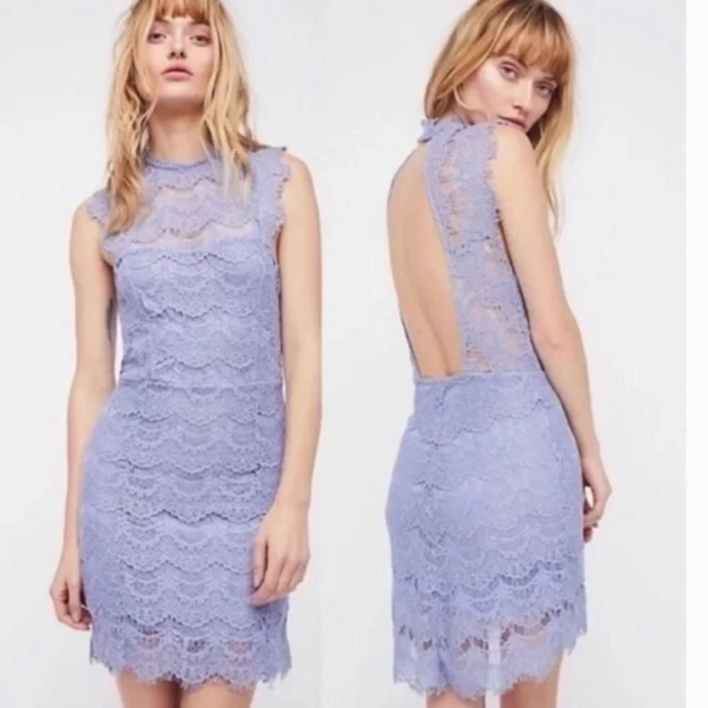 NWT Intimately Free People Daydream Lace dress in lavender - Picture 10 of 10